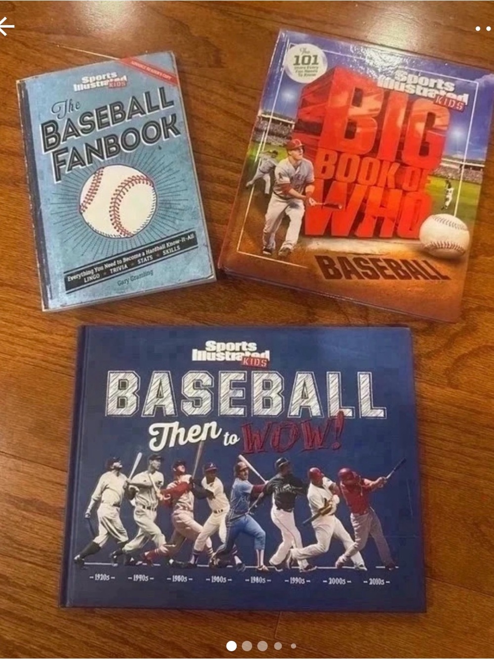 Three baseball sports illustrated books